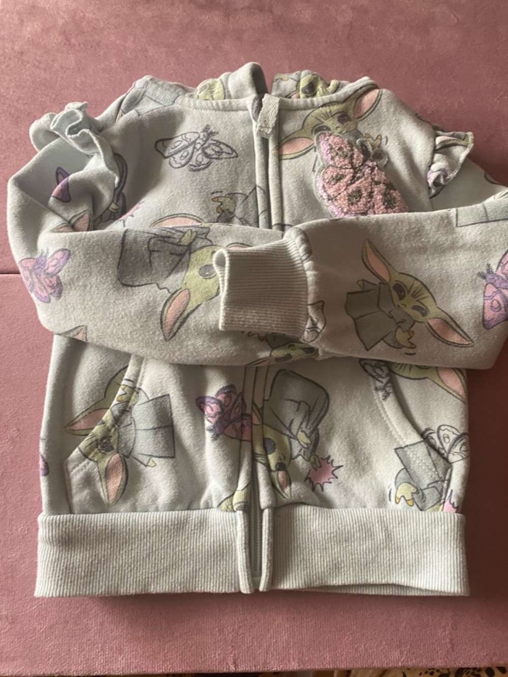 Star Wars Kids Zip-Up Hoodie in Light Green